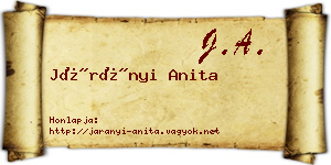 Járányi Anita névjegykártya